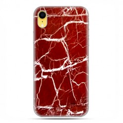 Apple iPhone XR - etui na telefon - Spękany czerwony marmur