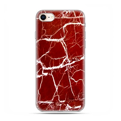 Apple iPhone 7 - etui case na telefon - Spękany czerwony marmur