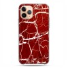 Etui case na telefon - Apple iPhone 11 Pro - Spękany czerwony marmur