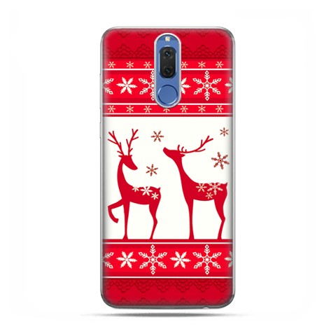 Huawei Mate 10 Lite - etui na telefon - Czerwone renifery świąteczne