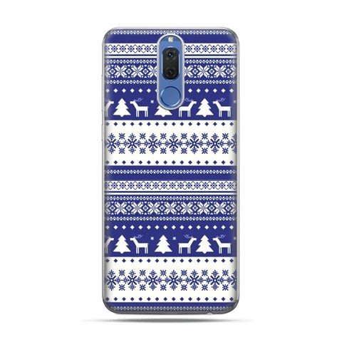 Huawei Mate 10 Lite - etui na telefon - Niebieskie renifery sweterek
