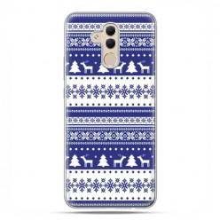 Huawei Mate 20 Lite - etui na telefon - Niebieskie renifery sweterek