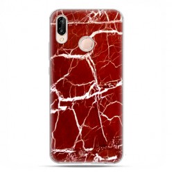 Huawei P20 Lite - etui nakładka na telefon Spękany czerwony marmur