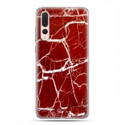Huawei P20 Pro - case etui na telefon - Spękany czerwony marmur