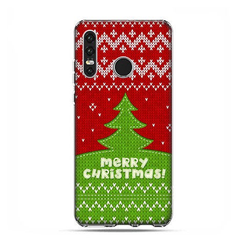 Huawei P30 Lite - etui na telefon - Świąteczna choinka sweterek