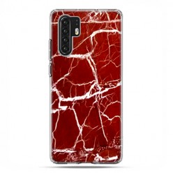Huawei P30 Pro - etui na telefon - Spękany czerwony marmur
