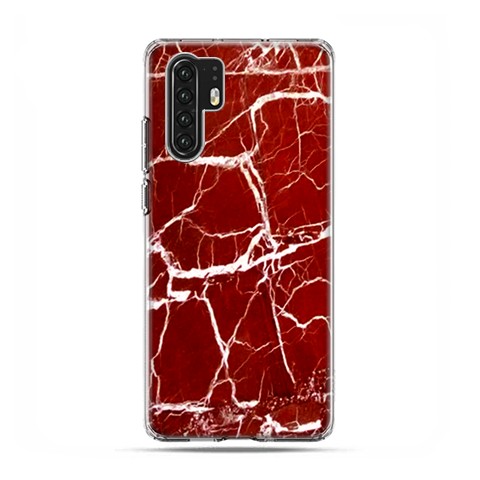 Huawei P30 Pro - etui na telefon - Spękany czerwony marmur