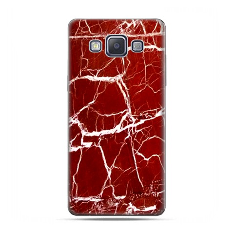 Samsung A3 2015 - etui na telefon - Spękany czerwony marmur