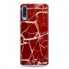 Samsung Galaxy A70 - etui na telefon wzory - Spękany czerwony marmur