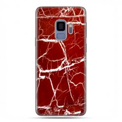 Samsung Galaxy S9 - etui na telefon z grafiką - Spękany czerwony marmur
