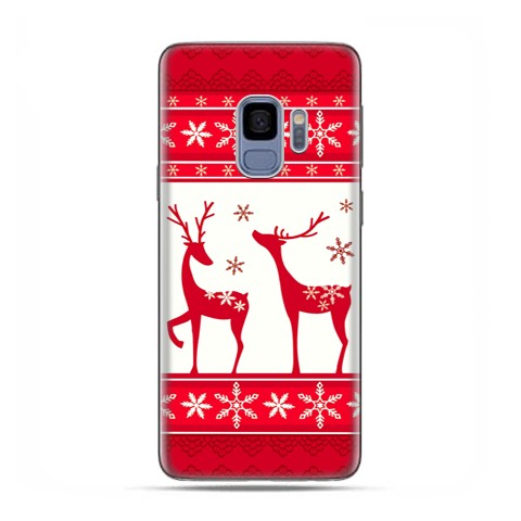 Samsung Galaxy S9 - etui na telefon z grafiką - Czerwony renifer świąteczne 