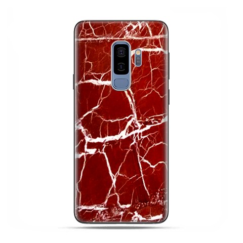 Samsung Galaxy S9 Plus - etui na telefon - Spękany czerwony marmur