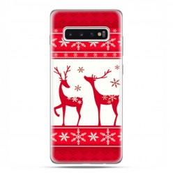Samsung Galaxy S10 Plus - etui na telefon - Czerwony renifer świąteczne 