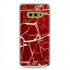 Samsung Galaxy S10e - etui na telefon z grafiką - Spękany czerwony marmur