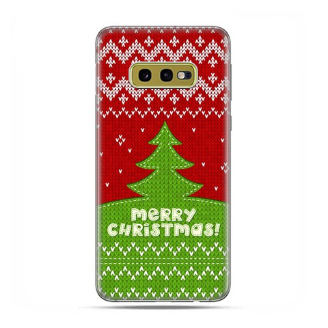 Samsung Galaxy S10e - etui na telefon z grafiką - Świąteczna choinka sweterek