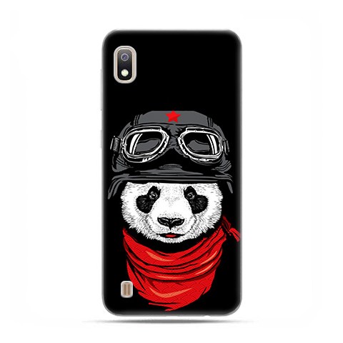 Etui case na telefon - Samsung Galaxy A10 - Panda w czapce.