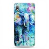Etui case na telefon - Samsung Galaxy A10 - Kolorowy słoń.