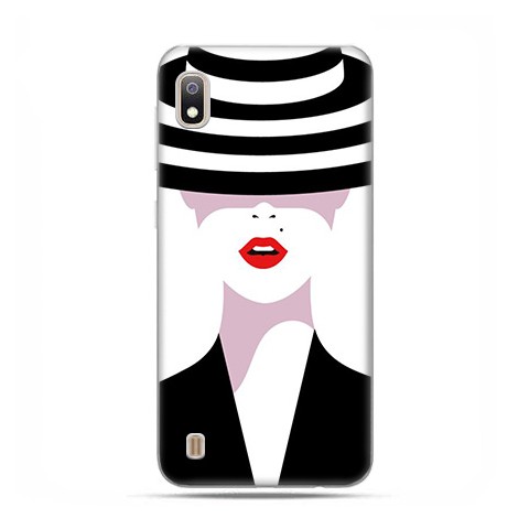 Etui case na telefon - Samsung Galaxy A10 - Kobieta w kapeluszu.