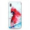 Etui case na telefon - Samsung Galaxy A10 - Czerwona papuga watercolor.