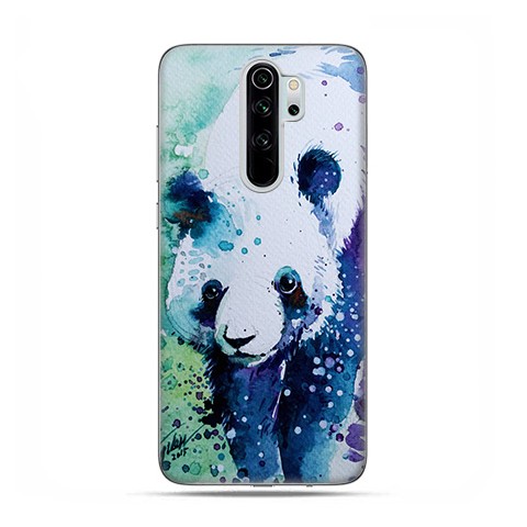 Etui case na telefon - Xiaomi Redmi Note 8 Pro - Miś panda watercolor.