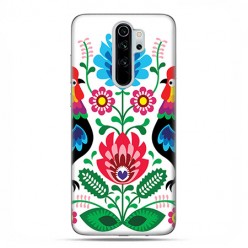Etui case na telefon - Xiaomi Redmi Note 8 Pro - Łowickie wzory kwiaty.