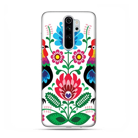Etui case na telefon - Xiaomi Redmi Note 8 Pro - Łowickie wzory kwiaty.