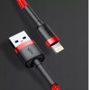 Baseus Ładowarka do iPhone kabel Lightning 1m - Czarno / Czerwony