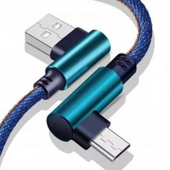 Kabel do ładowania telefonu Micro USB Kątowy Ładowarka Jeans