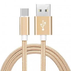 Pleciony Kabel do ładowania telefonu USB - C Ładowarka - Złoty