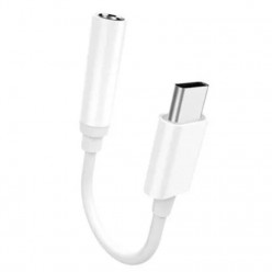 Adapter Jack na słuchawki przejściówka do USB - C - Biały