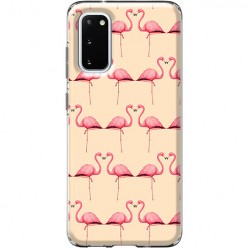 Etui case na telefon - Różowe flamingi