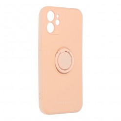 Iphone 12 Mini pancerne etui Ring Silicone - Różowy