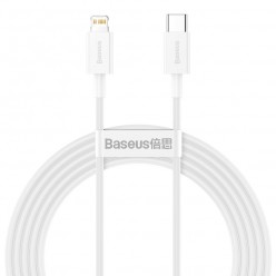 BASEUS kabel Typ C do Apple Lightning 8-pin PD20W Power Delivery Superior Series Fast Charging CATLYS-C02 2 metr biały