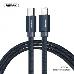 REMAX kabel Typ C do iPhone Lightning 8-pin Kerola Power Delivery Fast charging RC-094CL 1 metr czarny