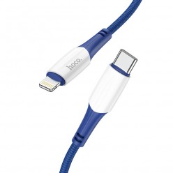 HOCO kabel Typ C do iPhone Lightning 8-pin Power Delivery PD20W Ferry X70 1m niebieski