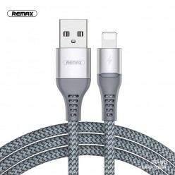 REMAX kabel USB do iPhone Lightning 8-pin Colorful Light  2,4A RC-152i 1 metr srebrny